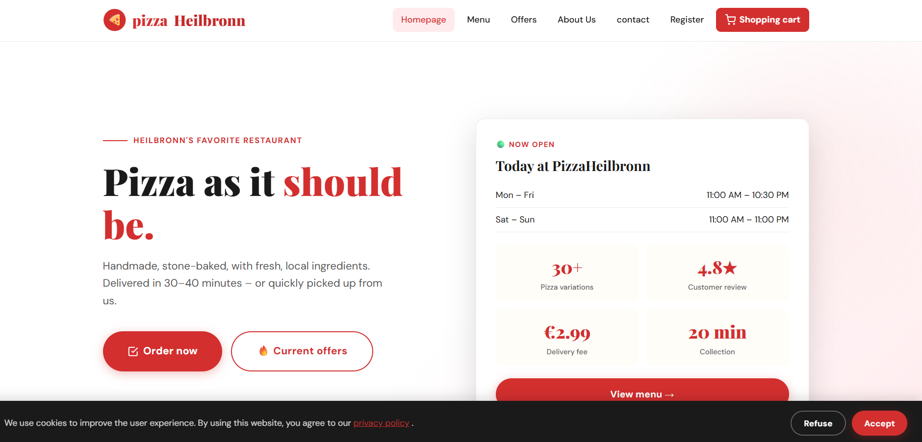PizzaHeilbronn project screenshot